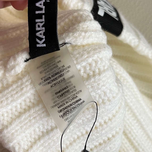 NWT - Karl Lagerfeld Paris Adult Logo Beanie - Picture 4 of 4